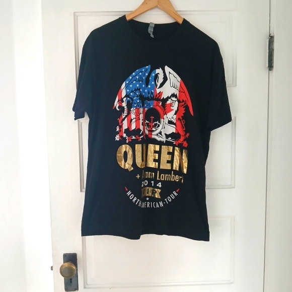 Next Level Apparel T-Shirt Queen + Adam Lambert 2014 North American Tour Size L - Picture 2 of 10
